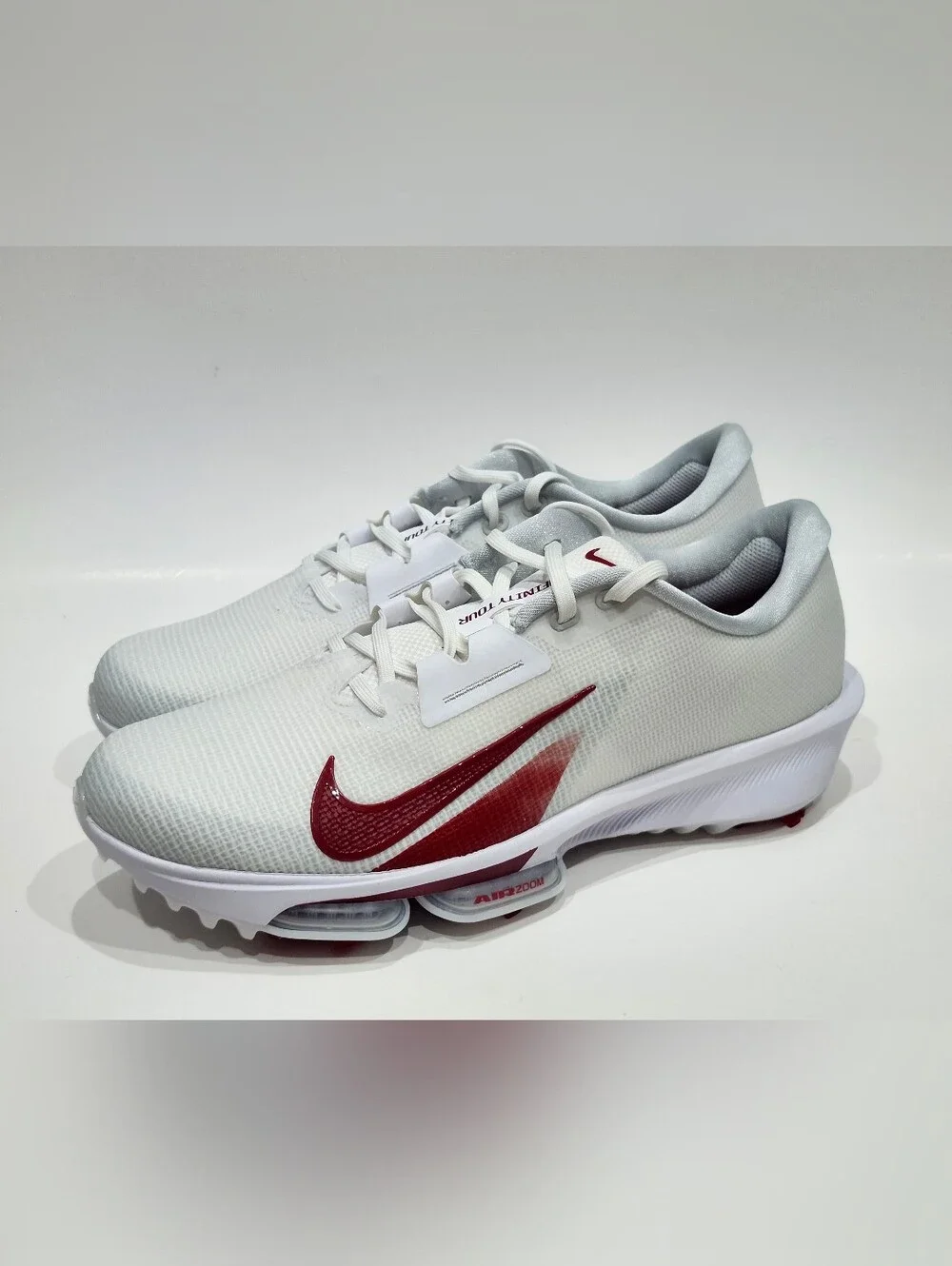 Nike Air Zoom Infinity Tour 2 Golf White Dark Red HJ7573-110 Men's Size 11.5 US